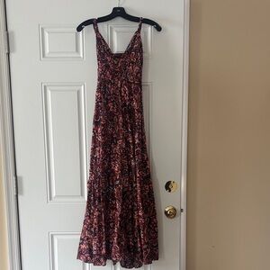 Jason Wu Red and Black Patterned Maxi Dress